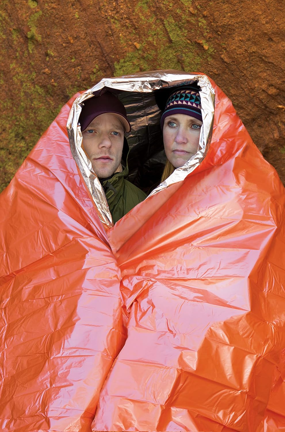 SOL 90% Heat Reflective Emergency Blanket, 58" x 98", Orange (3 Pack)