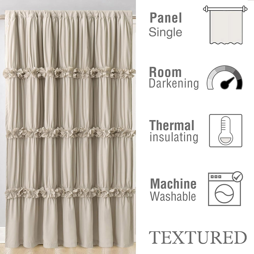 Homechoice Decor Boho Room Divider Curtains Single Panel, 100" W x 84&qu...