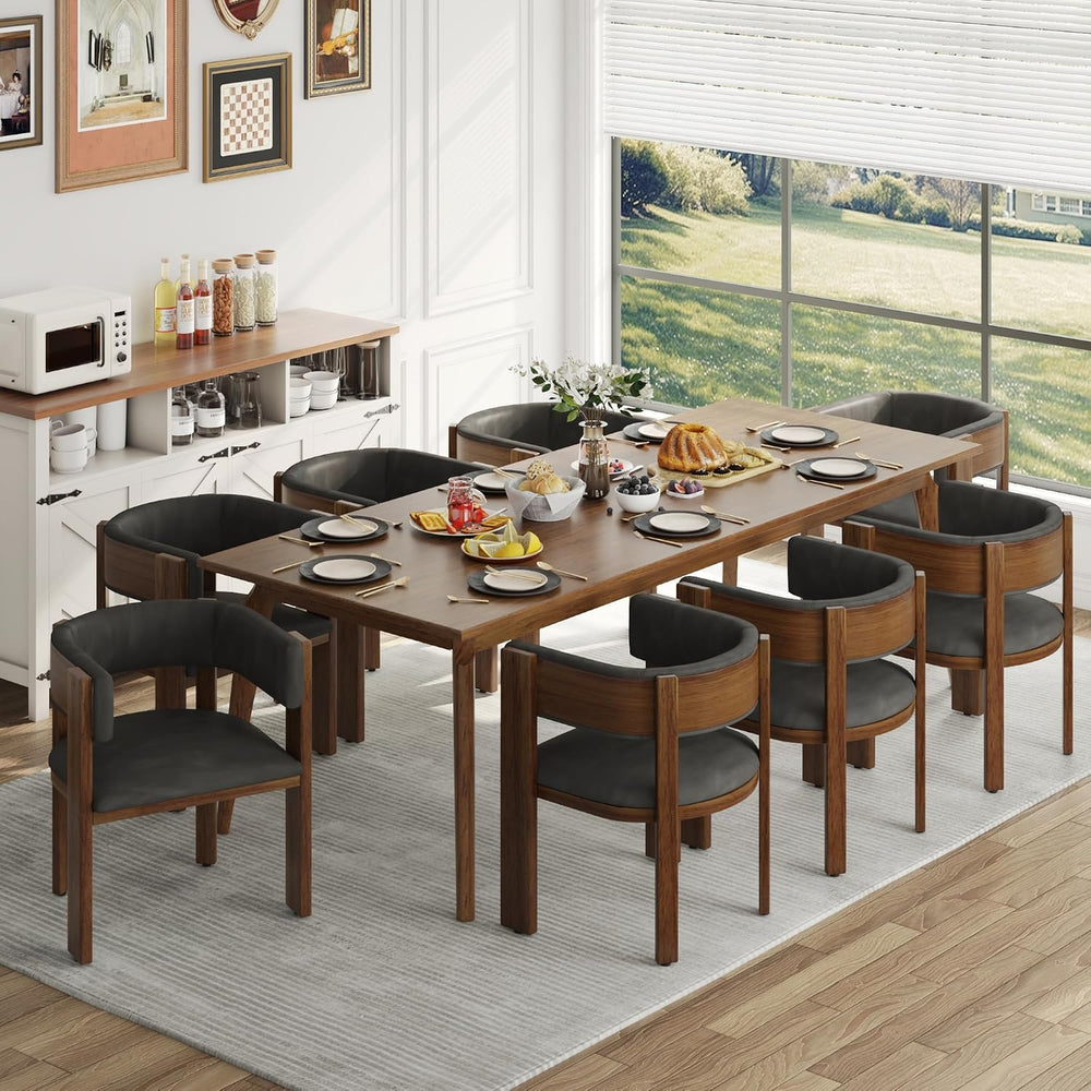 Squireewo Barrel Dining Chairs Set of 6, Modern Dining Room Chairs with Curve...