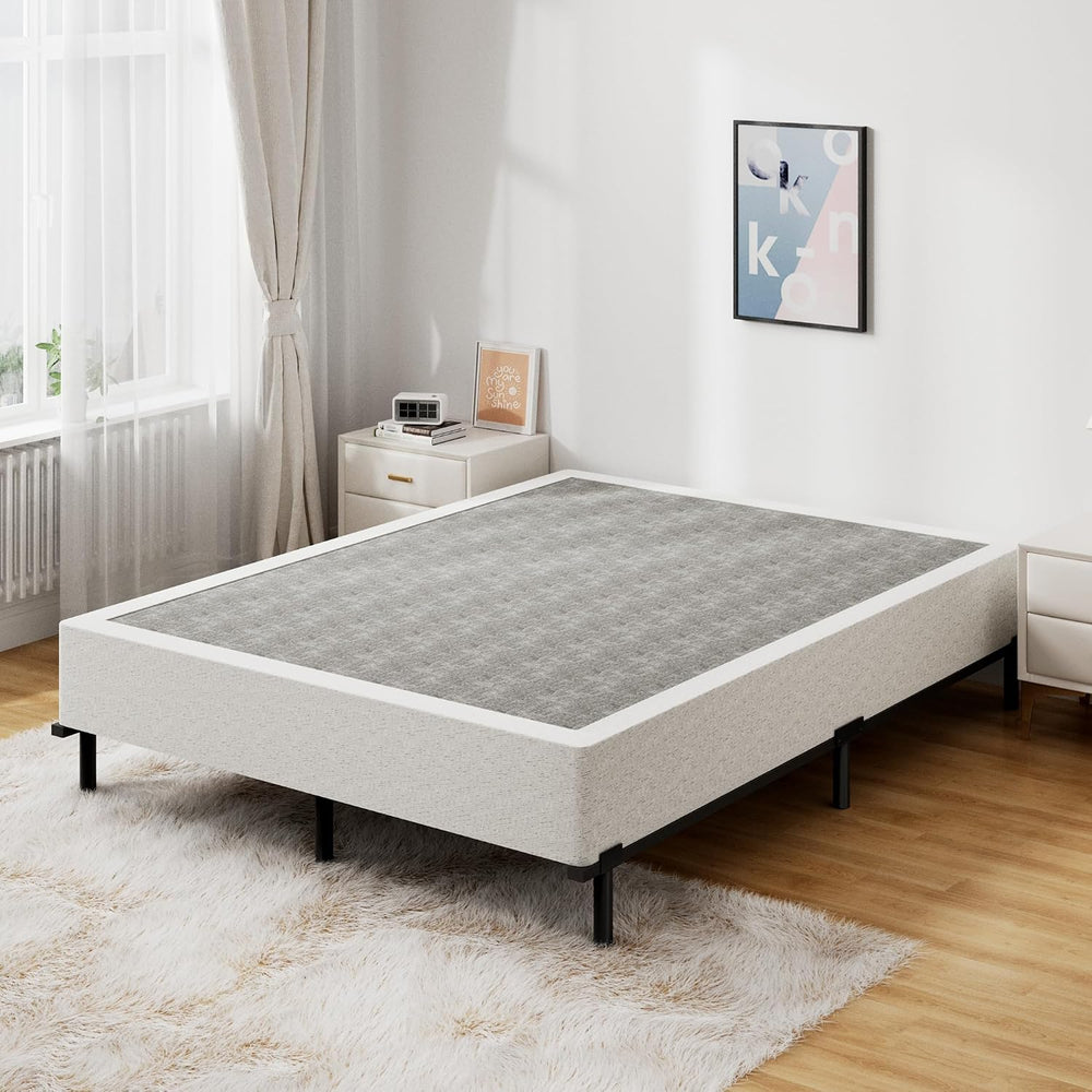 Snaye Queen Size Box Spring Bed Base 9 Inch, 3000lbs Heavy Duty Box Spring Qu...