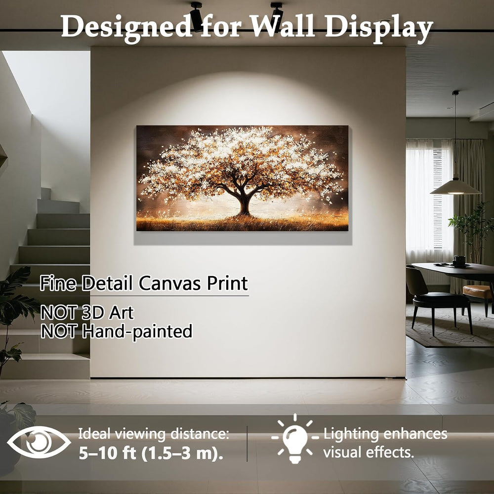 Kinetrix Rustic Tree of Life Wall Art Modern Farmhouse Large Decor Neutral