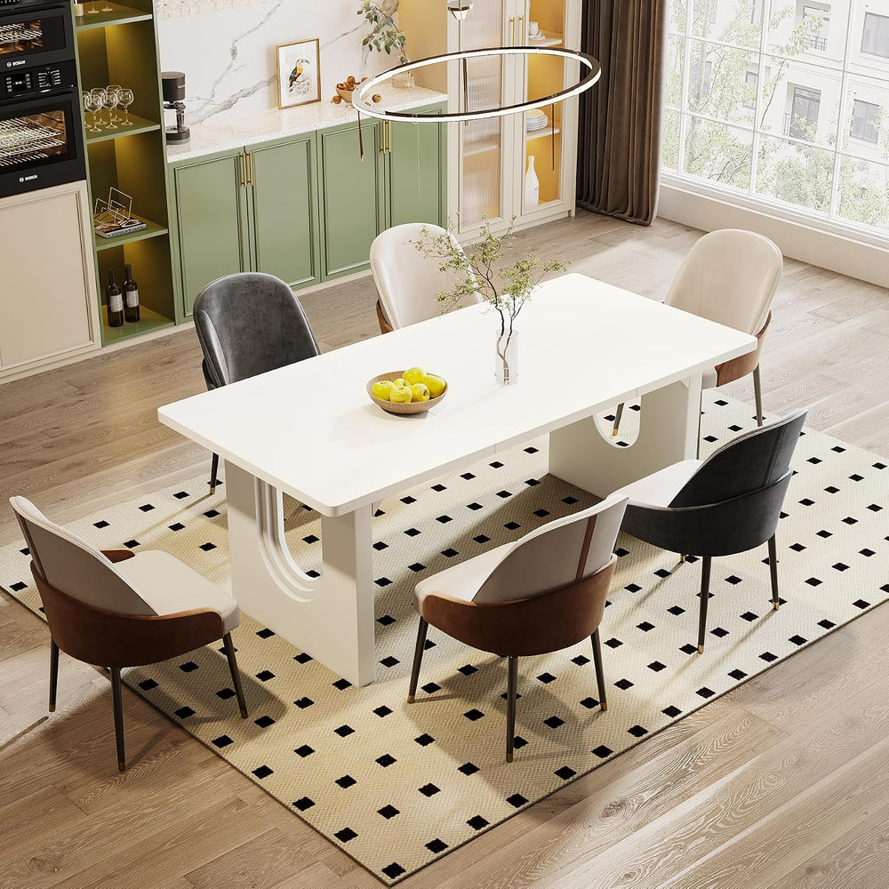 Tribesigns Modern Dining Table for 6 to 8 People, 71" Large Kitchen Dini...