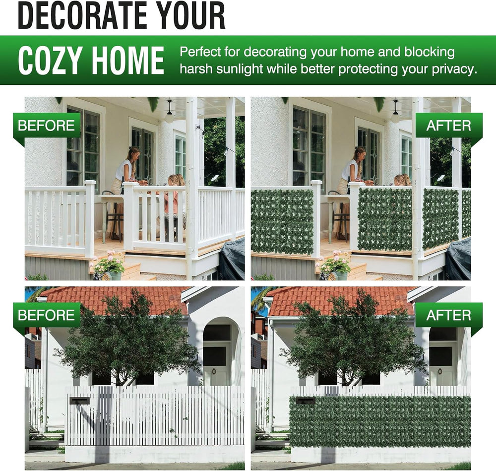 Artificial Ivy Privacy Fence Wall Screen,120X60in Privacy Fence Panels Privac...