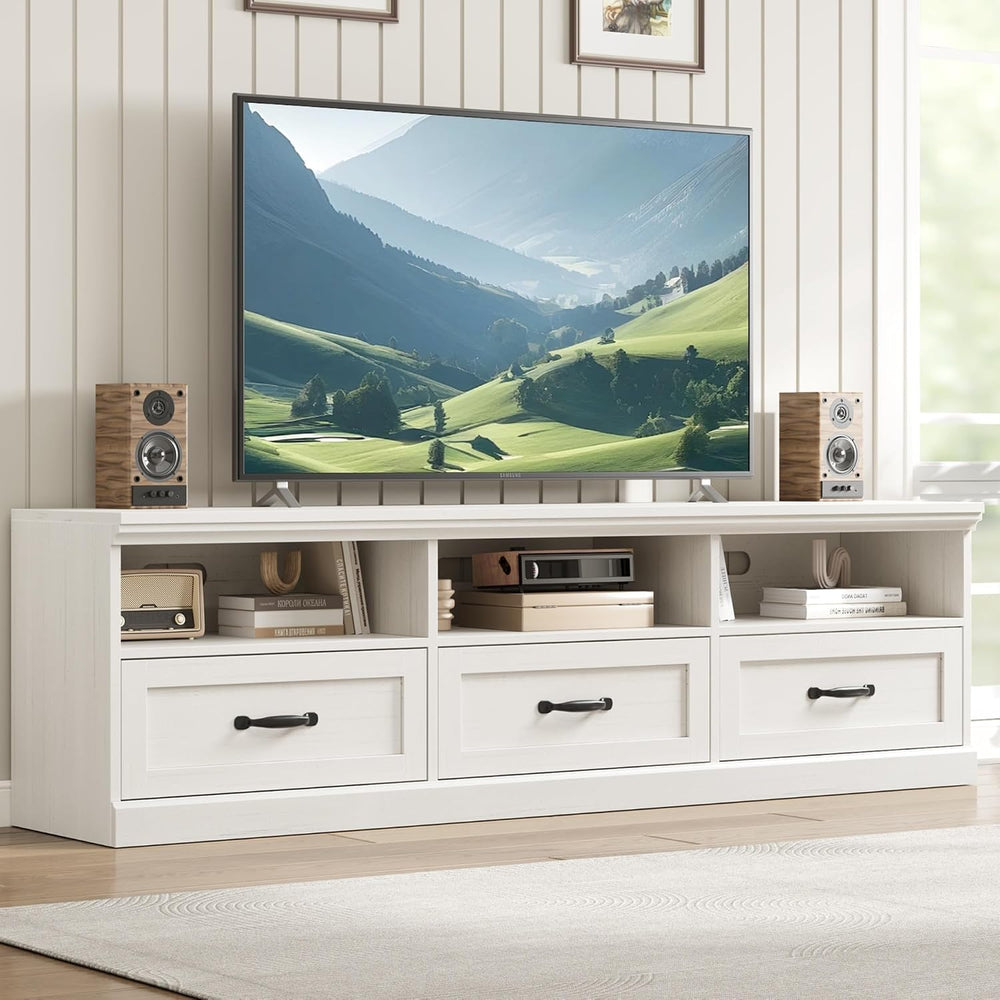 Garvee 70 Inch Mid-Century Modern TV Stand for 65/70/75 in TV, Entertainment ...