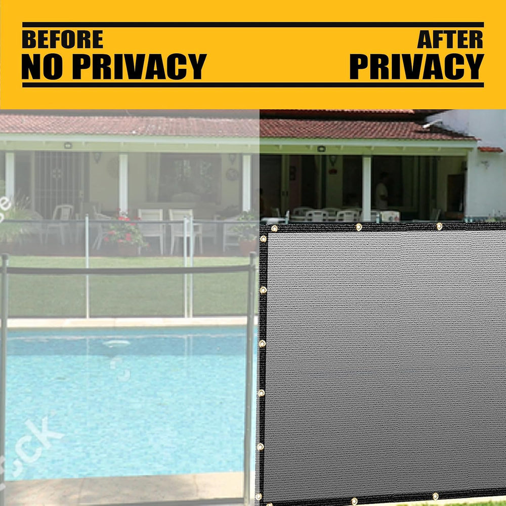 Customized 4' x 24' Brown Fence Privacy Screen,with Bindings & Gr...