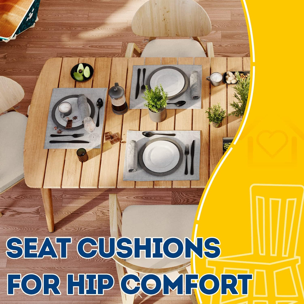 AAAAAcessories Chair Cushions for Dining Chairs, 17 x 16 x 2 in, Set of 2