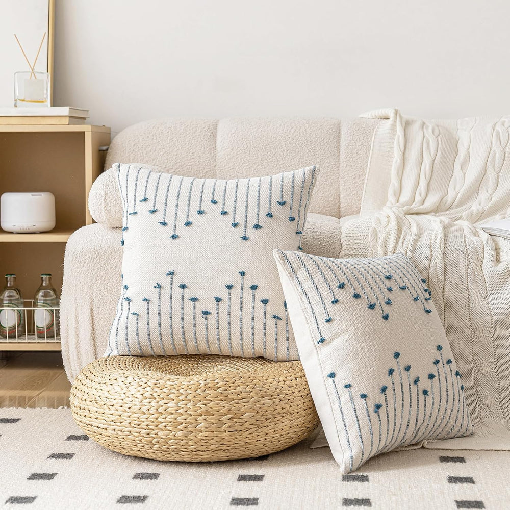 LILEPOY Boho Throw Pillow Covers 20x20 Farmhouse Decorative Pillow case