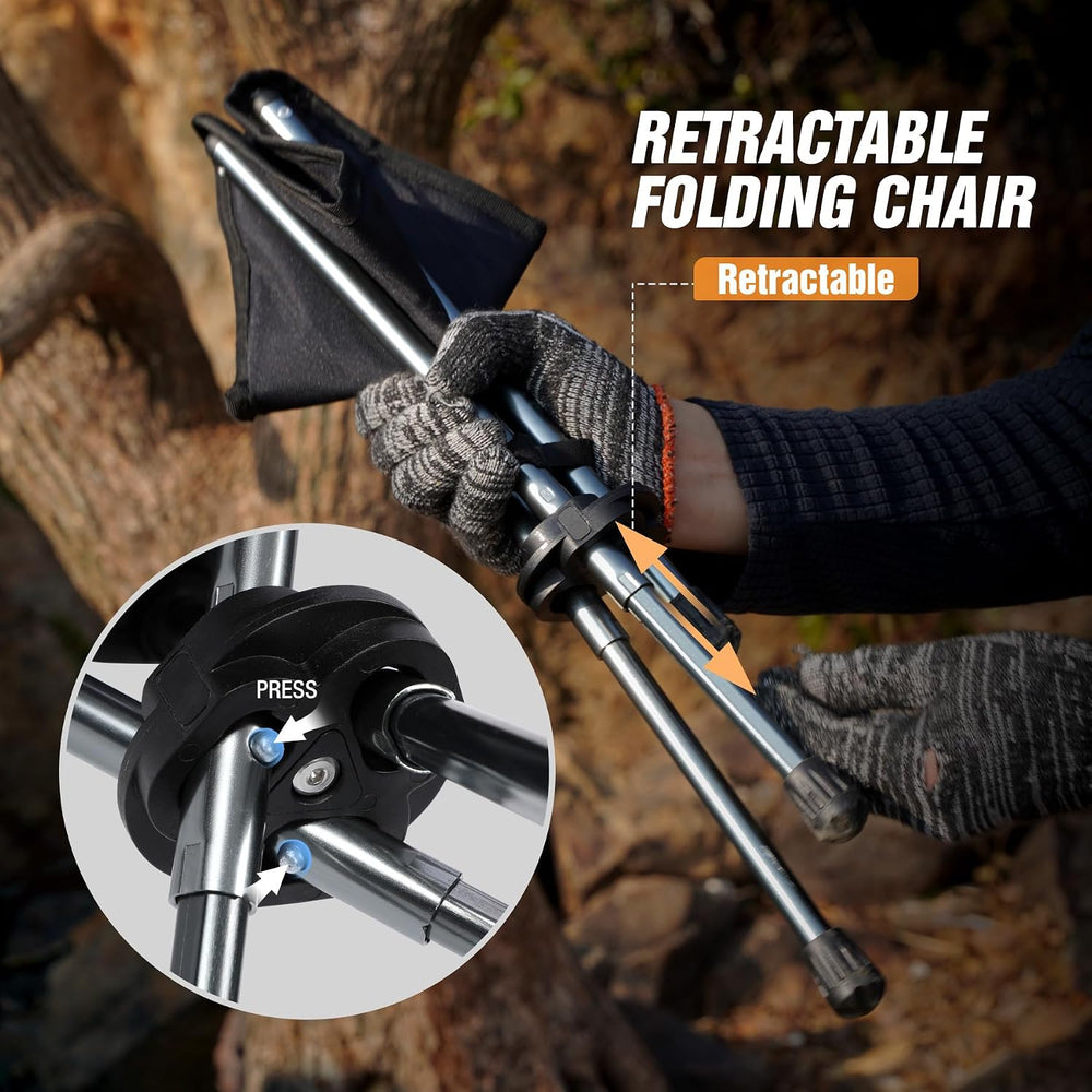 REDCAMP Ultralight Camping Stool with Retractable Legs