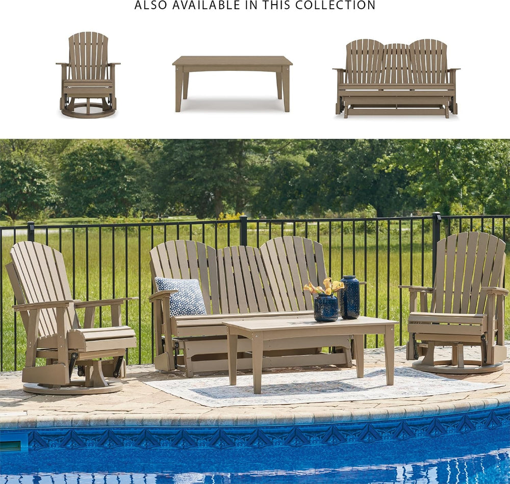 Signature Design by Ashley Hyland Wave Contemporary Swivel Glider Adirondack ...