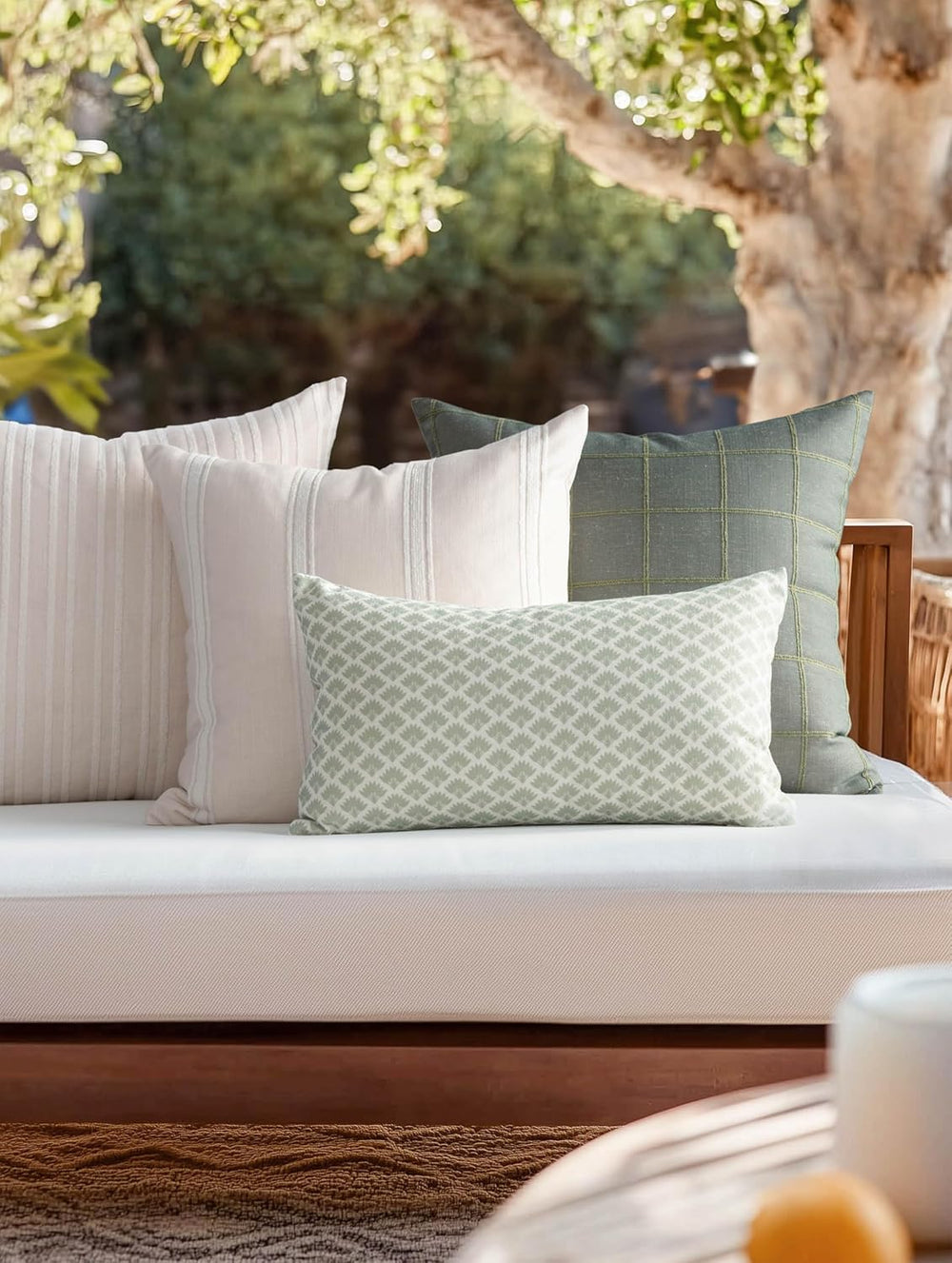 Crumbs Home Modern Farmhouse Fall Linen Indoor Outdoor Lumbar Pillow Cover On...