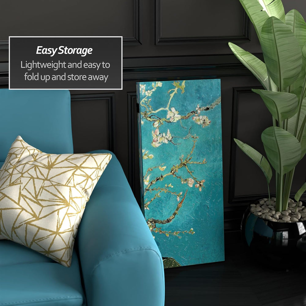 Red Lantern Double Sided Works of Van Gogh Canvas Folding Screen - Almond Blo...