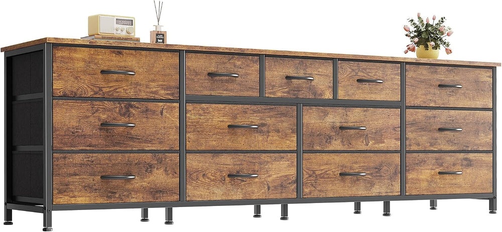 Huuger 70 Inch Long Dresser for Bedroom, TV Stand for 65, 75, 80 Inch TV