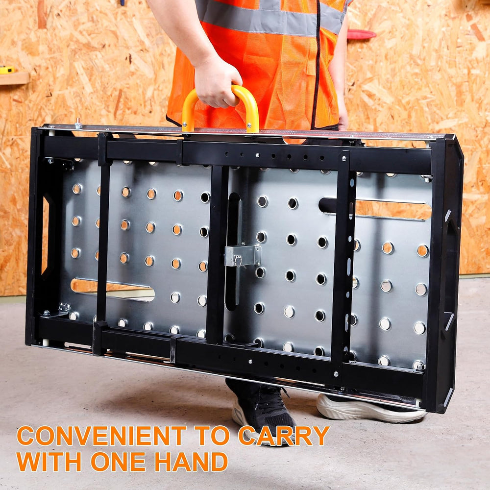 WORKESS Metal Welding Table Folding 1000 lbs Load Capacity Heavy Duty Steel C...