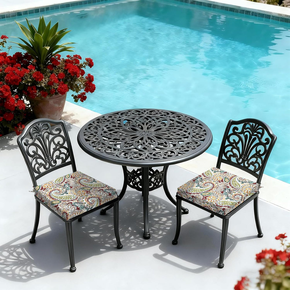 LVTXIII Outdoor Seat Cushions Set of 2 Square Chair Cushions with Ties, Patio...