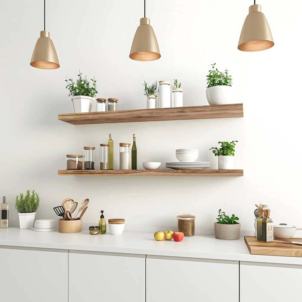 PHPH 36 Inch Wood Floating Shelves for Wall, Wooden Wall Shelves for Bedroom,...