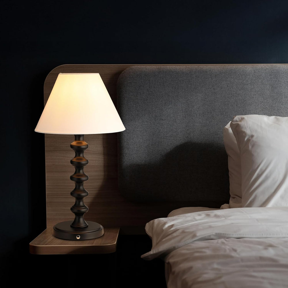O'Bright Ember Rechargeable Table Lamp (Black_Baluster)