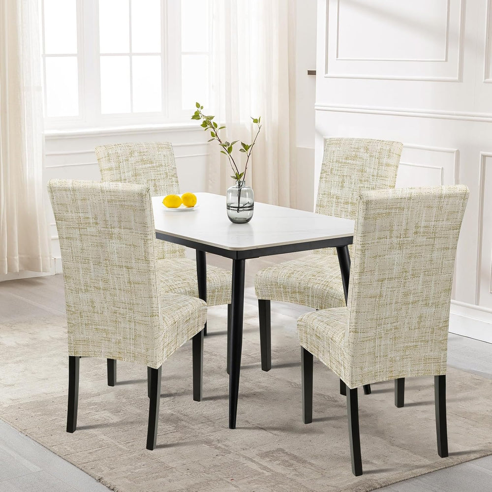 SearchI Dining Room Chair Covers Set of 8, Stretch Printed Parsons Chair Slip...
