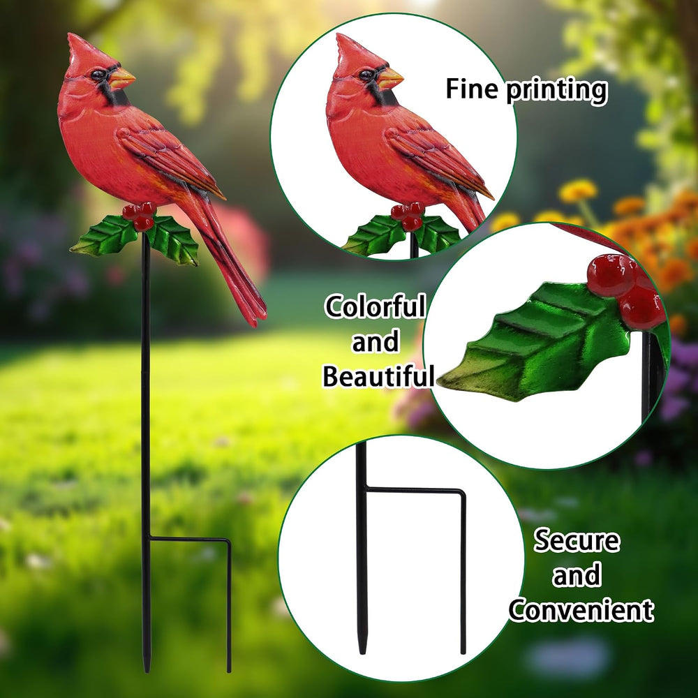 5 Pack Metal Bird Garden Stakes 20in Rustproof Yard Art Outdoor Decor