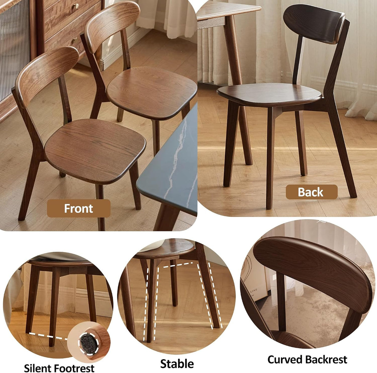 modern solid oak dining chairs set of 6 on a desk or shelf
