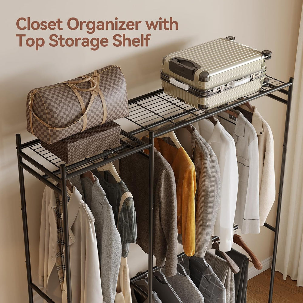 Tall Size Clothing Rack with Shelves, Portable Closet Storage Organizer