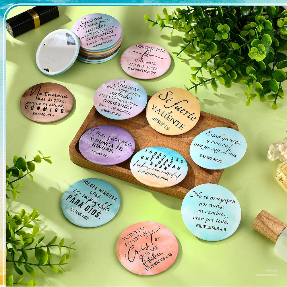 GlikCeil 80 Pcs Christian Compact Mirror Bulk for Women,Religious