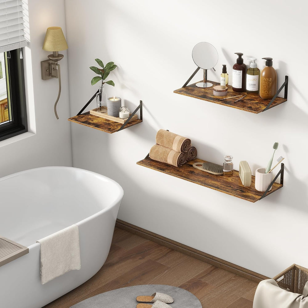 Deep Floating Shelves, 12 Inch Deep Floating Shelves for Wall, 24"W x 12...