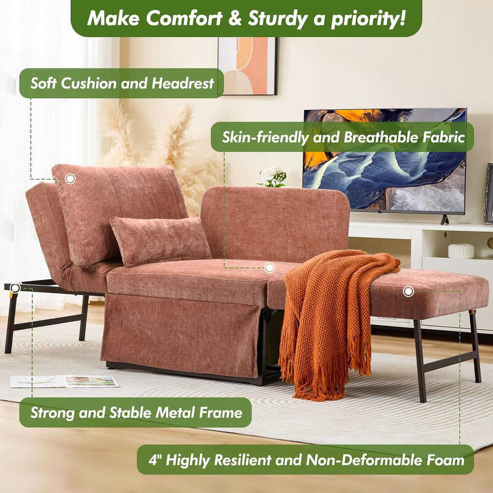 ZZW Sleeper Chair Bed Upgrade 4-in-1 to 5-in-1 Convertible Multi-fuction Sofa...
