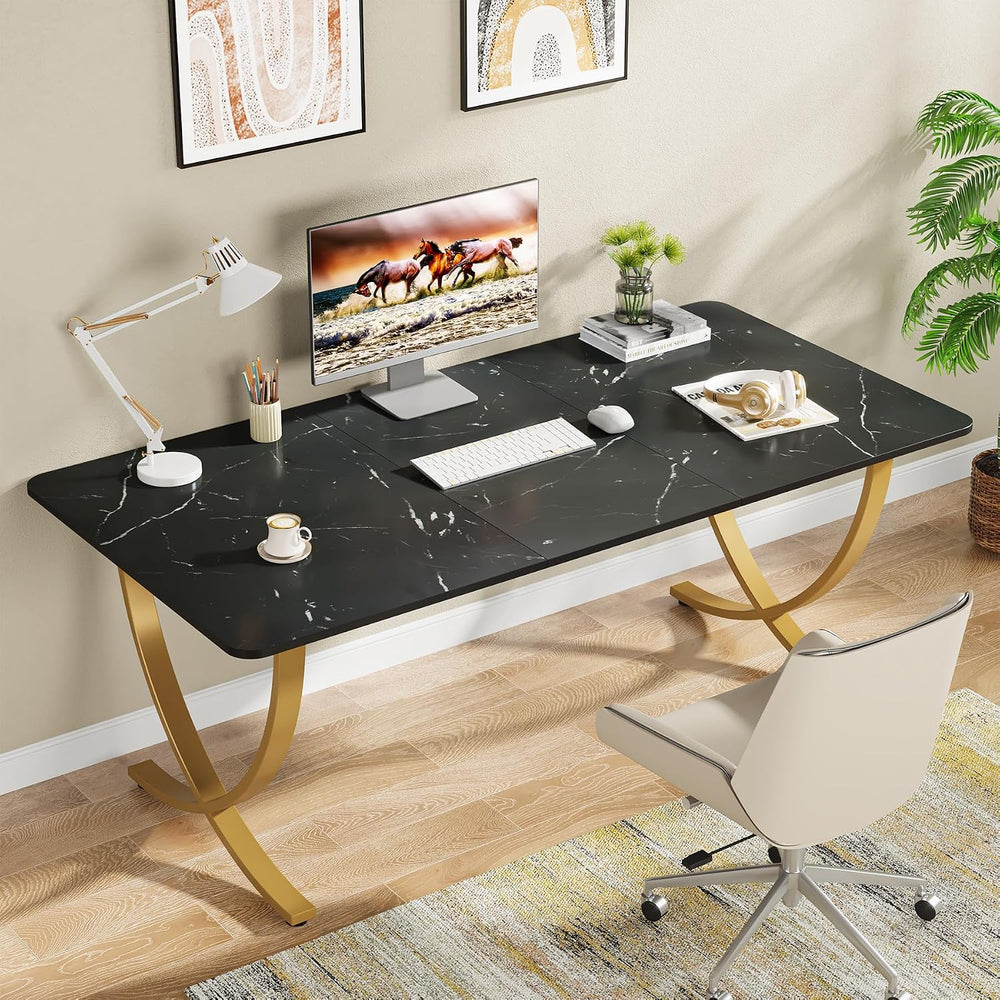Tribesigns Executive Desk, 63” W x 31.5” D Large Office Desk, Modern Computer...