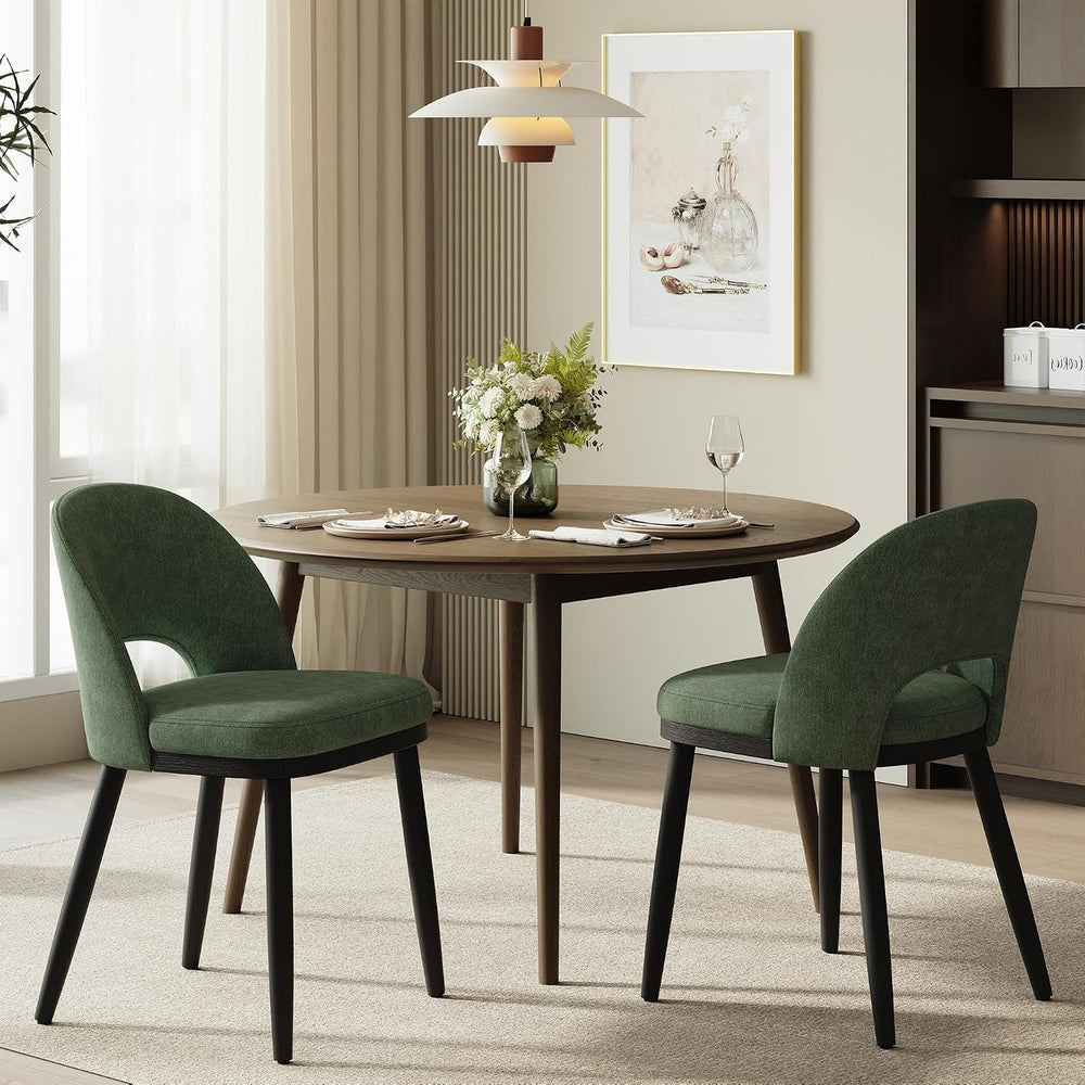 Upholstered Dining Chairs Set of 2, Modern Fabric Kitchen & Dining Room C...