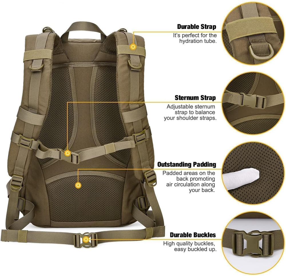 Mardingtop 25L Hiking Backpack,Lightweight Molle Tactical Backpack for Runnin...