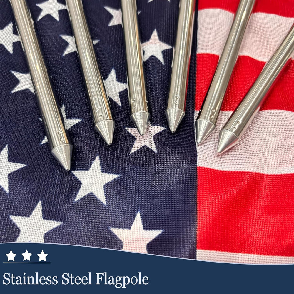 JRED 12 Pack Small American Flags on Stick, 12x18 Inch Handheld US Flags, wit...
