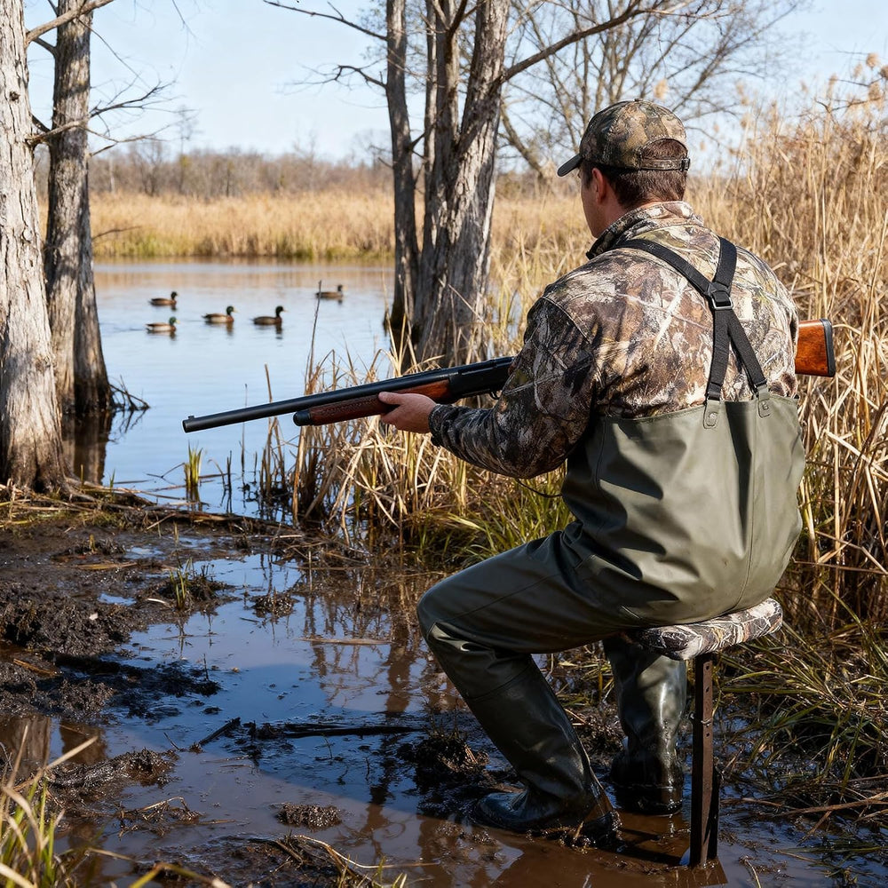 TR Marsh Seat for Duck Hunting, Padded Adjustable Mud Hunting Chair
