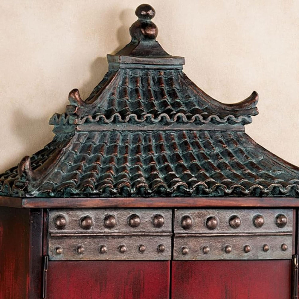 Touch of Class Oriental Pagoda Key Wall Cabinet Bronze - Oriental Furnishings...