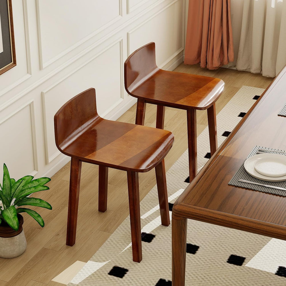 GOFLAME Wooden Dining Chairs Set of 4, Farmhouse Kitchen Chairs with Low Back...