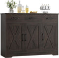 HOSTACK Kitchen Buffet Cabinet with Storage, Sideboard Coffee Bar, Brown
