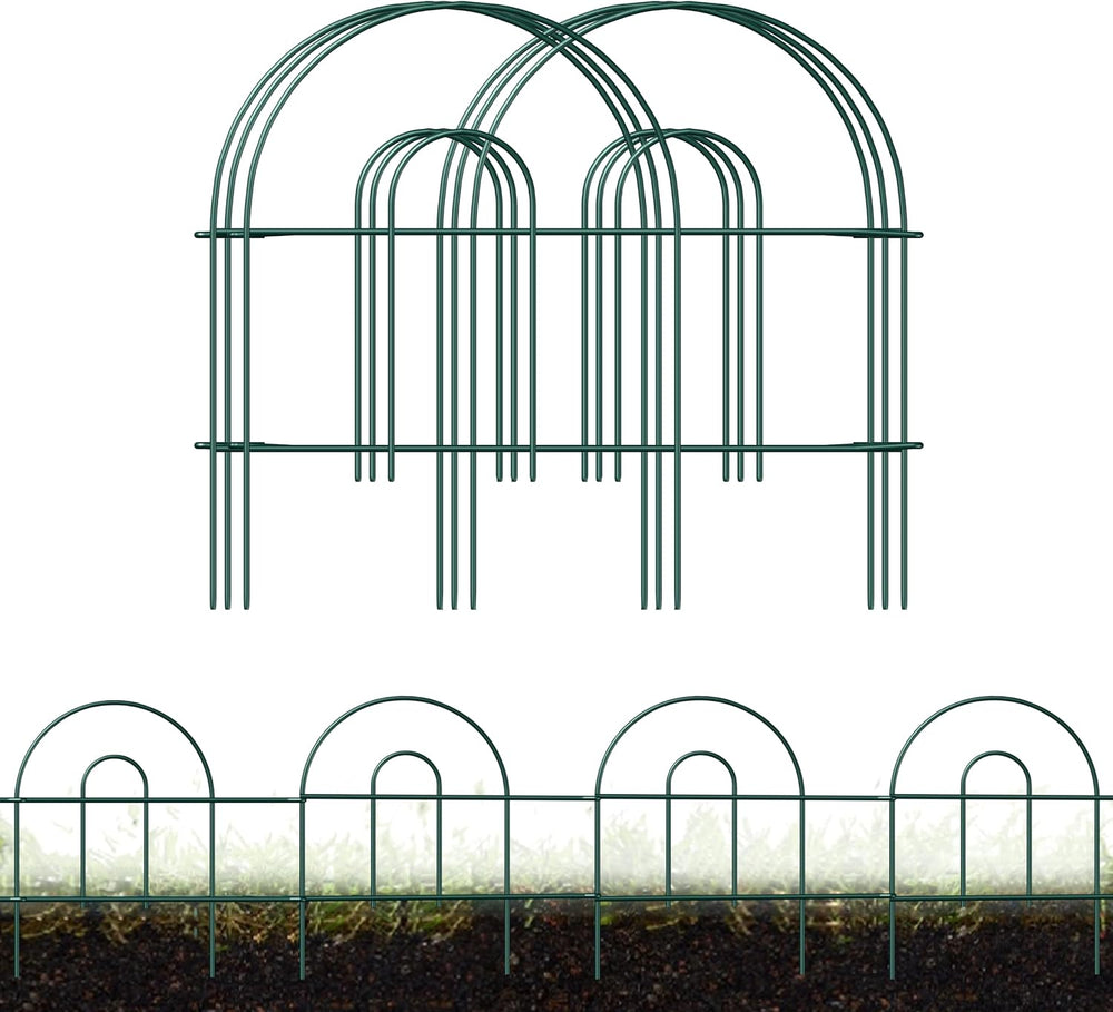 Decorative Garden Border Fence 18inX20ft Green Metal Wire Flower Fencing