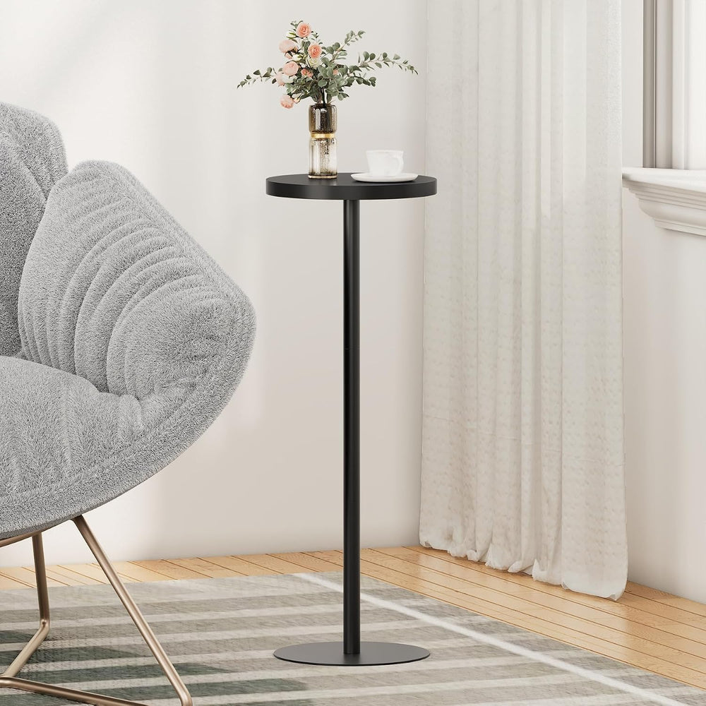 TUTOTAK Tall Round Side Table, Small End Table, Drink Table, Pedestal Table