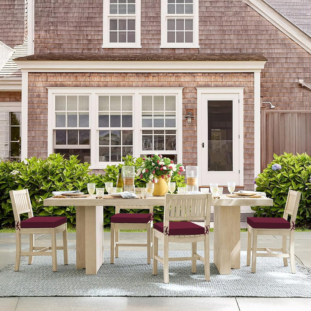 Basic Beyond Outdoor Chair Cushions Set of 4, Square Corner Outdoor Cushions ...