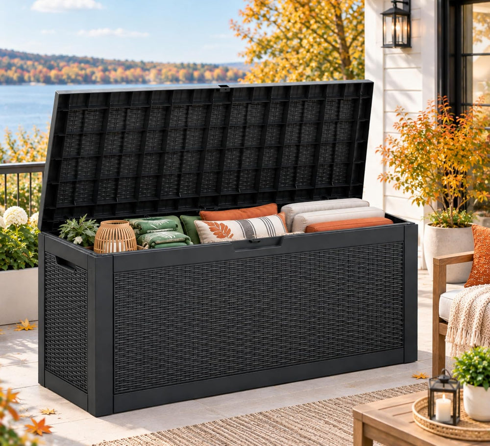Outdoor Storage Box Waterproof, 80 Gallon Deck Box for Patio Storage