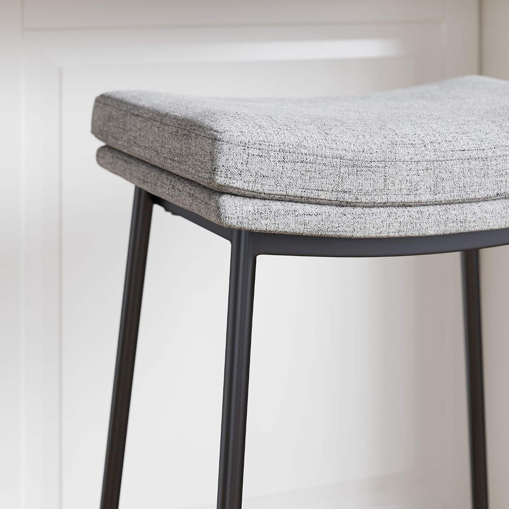Nathan James 22201 Arlo Modern Backless Upholstered Kitchen Counter Bar Stool...