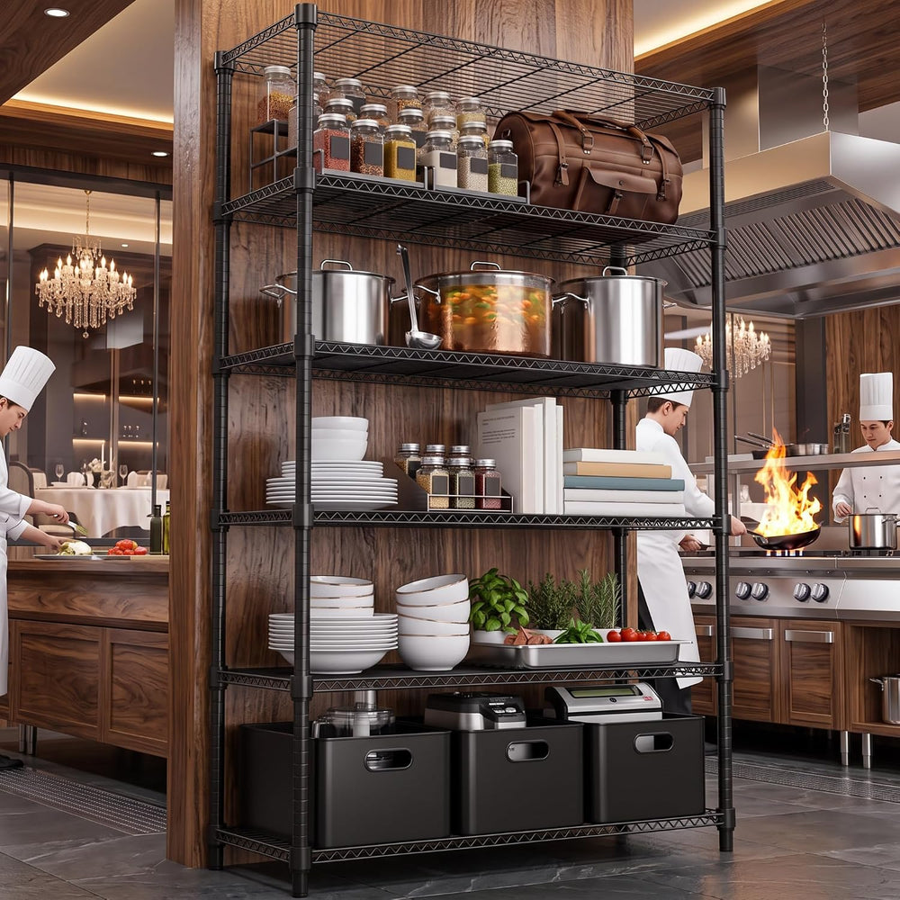 M MZG 6 Tiers Storage Shelves Load 2100LBS, Metal Shelving Wire Metal Shelvin...