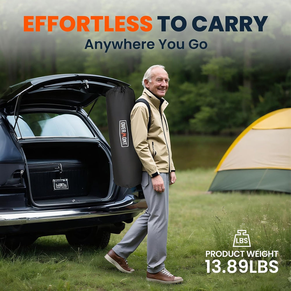 Overmont Camping Chair with Lumbar Support, 450LBS Oversized with High Back
