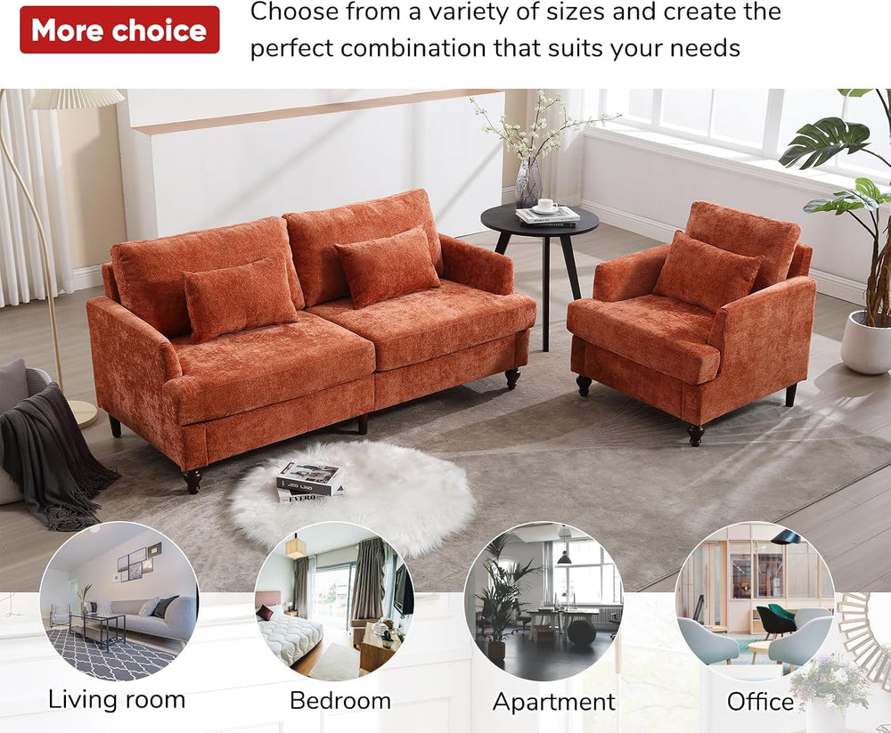 JOYBASE 2 Pieces Living Room Furniture Sets, Loveseat Couch and Accent Chair,...
