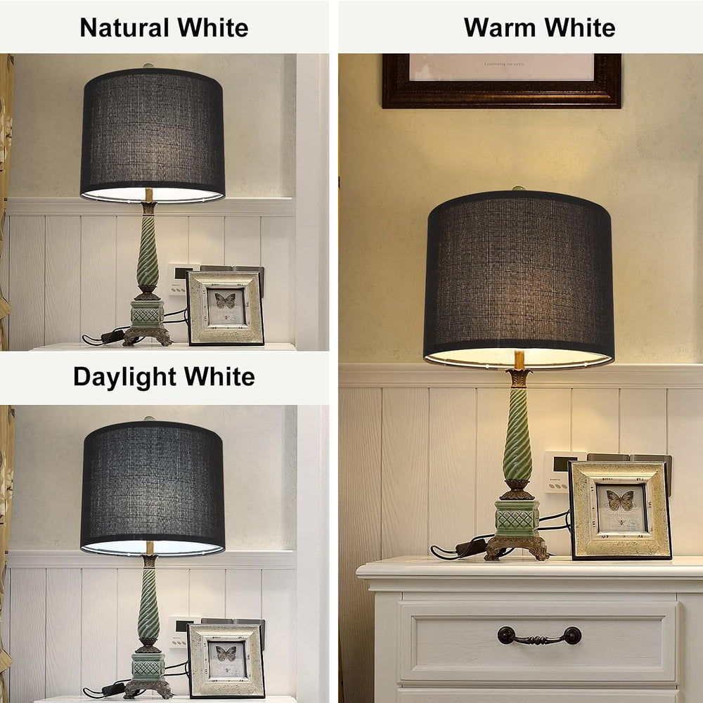 Black Drum Lampshade, Lamp Shade for Table Lamps Floor Lamp, 13" Top X 1...
