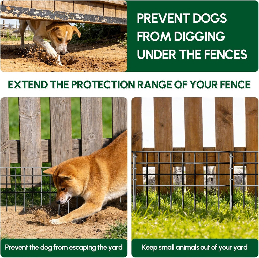 42.5ft(L) x 13in(H) Garden Fence Animal Barrier, 30 Panels No Dig Fence Panel...