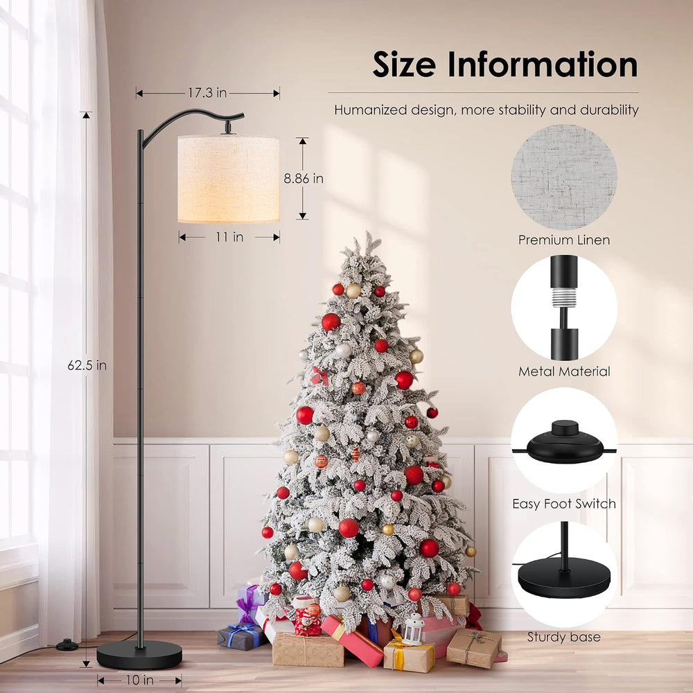 BoostArea Floor Lamp for Living Room,LED Arched Floor Lamps,Modern Standing L...