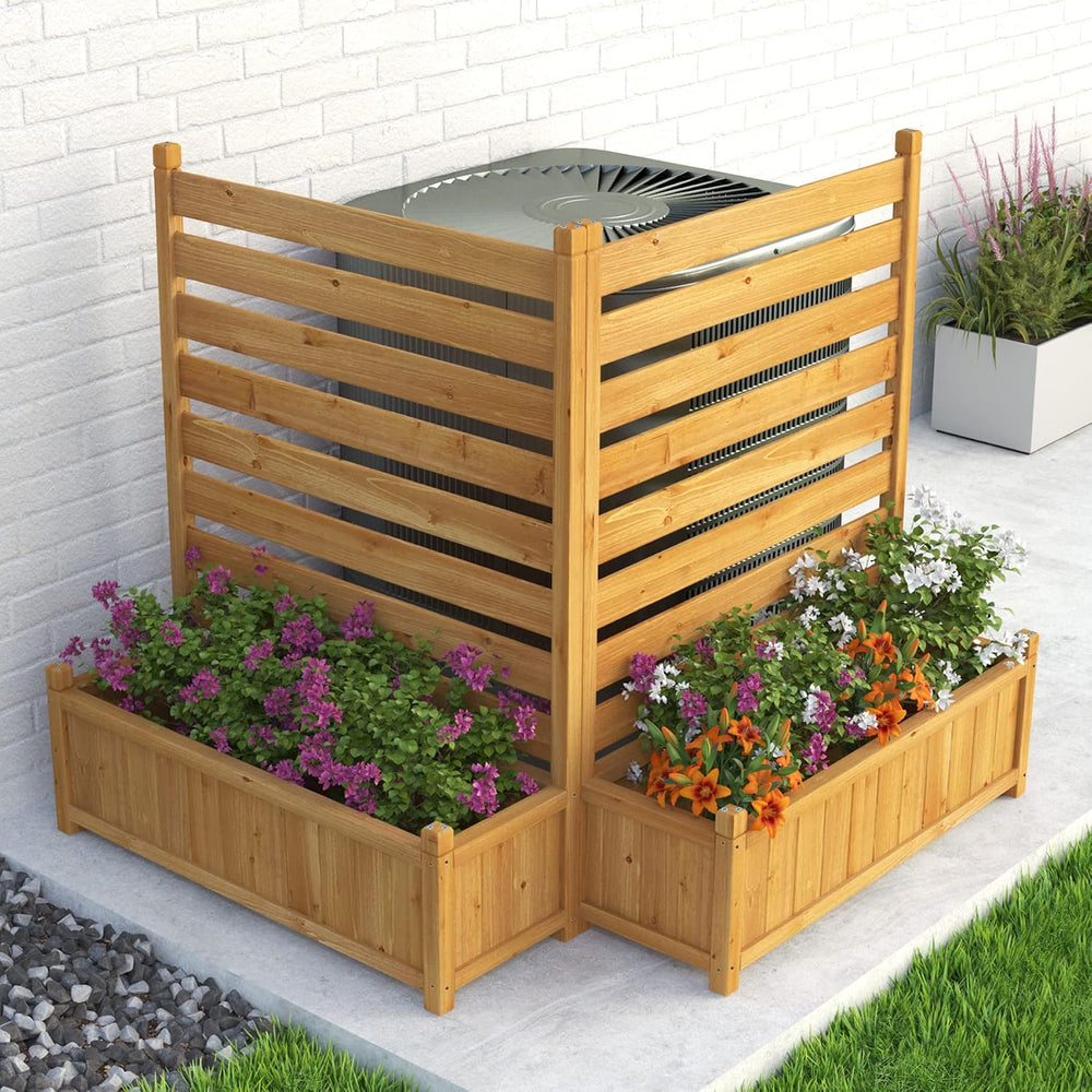 GDLF Air Conditioner Fence, Trash Can Hider and Pool Pump Hider, 2-Panel