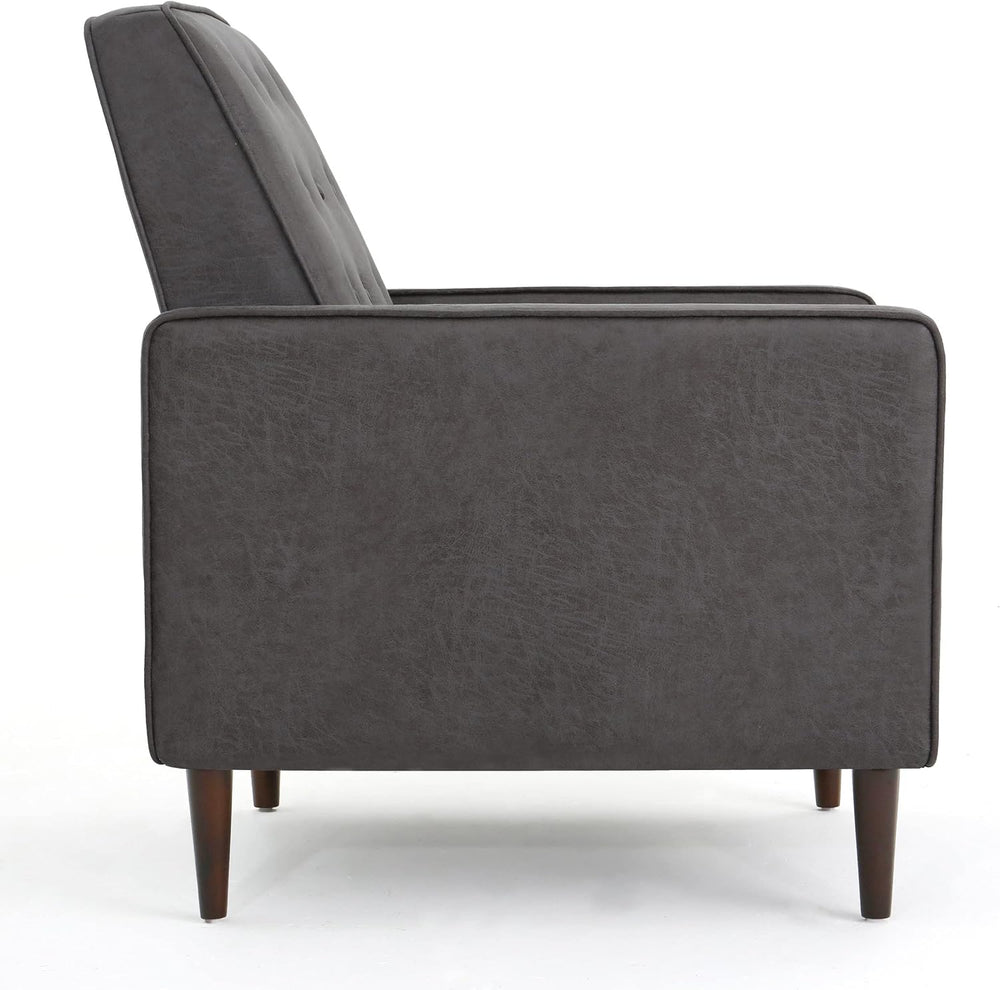 Christopher Knight Home Mervynn Mid-Century Modern Microfiber Recliner, Slate...