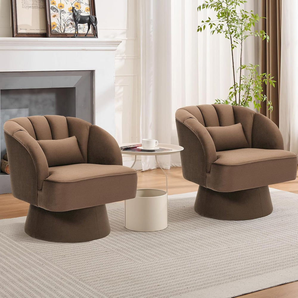 IDEALHOUSE Swivel Accent Chair with Armrests, 360° Mid Century Modern Swivel ...