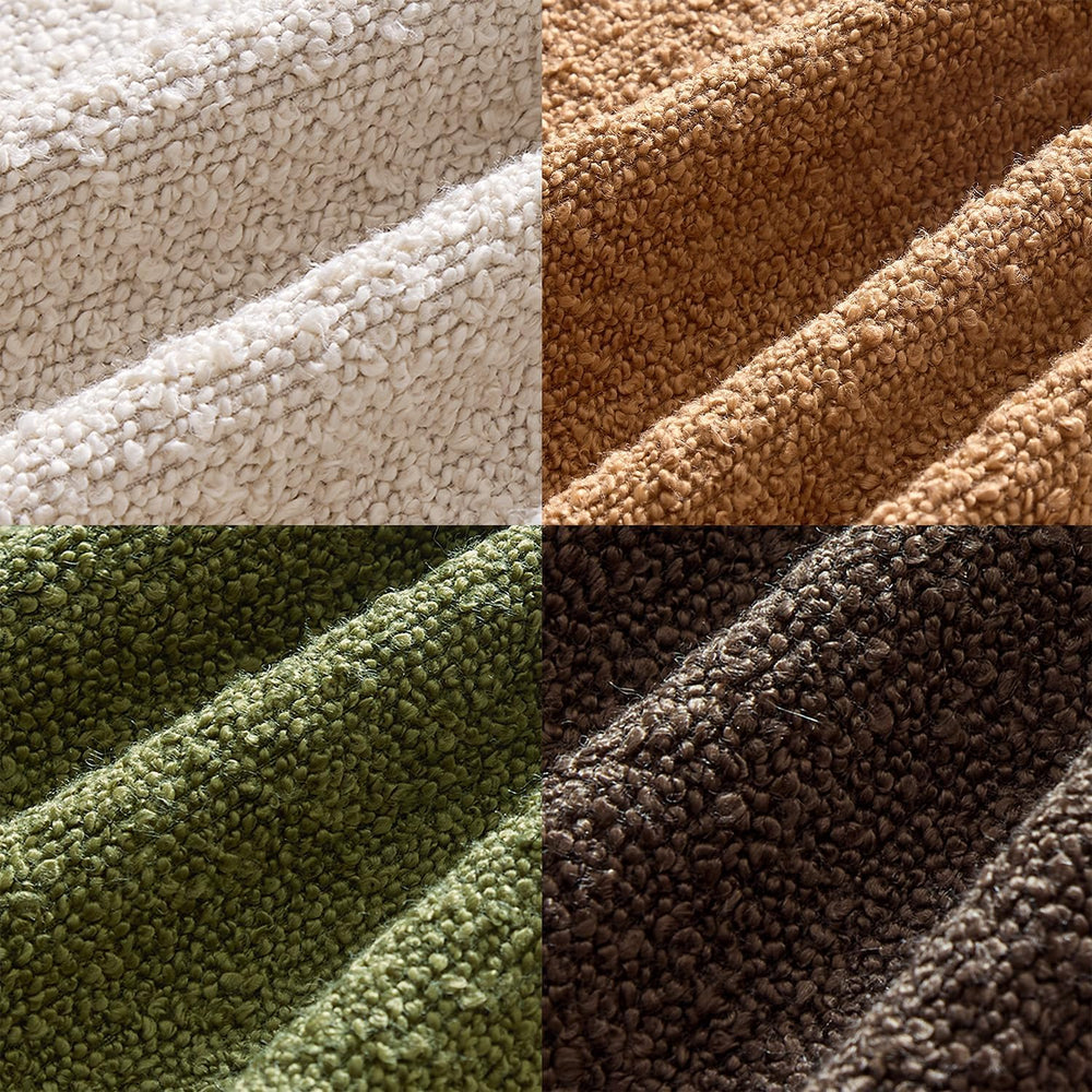 MIULEE Decorative Boucle Throw Pillow Covers 18x18 Green Brown Set of 4